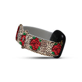 Personalized Leopard + Roses Watch Band with Monogram for Fitbit Versa 3 & Fitbit Sense - hipave