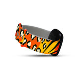 Personalized Yellow & Orange Leopard Watch Band with Name for Fitbit Versa 3 & Fitbit Sense - hipave