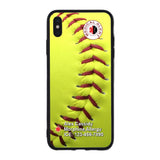 Custom Medical Alert iPhone Case (Softball Pattern)