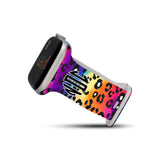 Personalized Tie Dye Leopard Watch Band with Monogram for Apple Watch - hipave