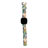 Personalized Palm Leopard Watch Band with Monogram for Fitbit Versa 3 & Fitbit Sense - hipave