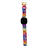 Personalized Tie Dye Leopard Watch Band with Monogram for Fitbit Versa 3 & Fitbit Sense - hipave