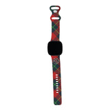 Personalized Holiday Watch Band with Monogram for Fitbit Versa 3 & Fitbit Sense (H12 Pattern) - hipave
