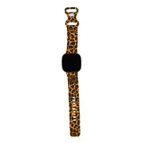 Personalized Yellow Leopard Watch Band with Monogram for Fitbit Versa 3 & Fitbit Sense - hipave