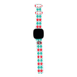 Personalized Holiday Watch Band with Monogram for Fitbit Versa 3 & Fitbit Sense (H7 Pattern) - hipave