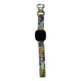 Personalized Safari Leopard Watch Band with Monogram for Fitbit Versa 3 & Fitbit Sense - hipave