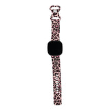Personalized Pale Leopard Watch Band with Name for Fitbit Versa 3 & Fitbit Sense - hipave