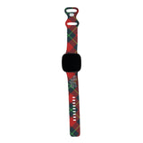 Personalized Holiday Watch Band with Name for Fitbit Versa 3 & Fitbit Sense (H12 Pattern) - hipave