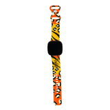 Personalized Yellow & Orange Leopard Watch Band with Name for Fitbit Versa 3 & Fitbit Sense - hipave