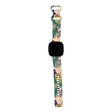 Personalized Palm Leopard Watch Band with Name for Fitbit Versa 3 & Fitbit Sense - hipave