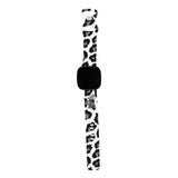 Personalized Black & White Leopard Watch Band with Name for Fitbit Versa 3 & Fitbit Sense - hipave