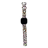 Personalized Rainbow Leopard Watch Band with Name for Fitbit Versa 3 & Fitbit Sense - hipave