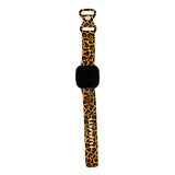Personalized Yellow Leopard Watch Band with Name for Fitbit Versa 3 & Fitbit Sense - hipave