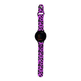 Personalized Purple Leopard 20mm Watch Band with Monogram for Samsung, Garmin and Others - hipave
