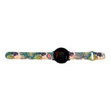Personalized Medical Alert 20mm Watch Band for Samsung, Garmin and Others (Palm Leopard) - hipave