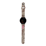 Personalized Leopard 20mm Watch Band with Name for Samsung, Garmin and Others - hipave