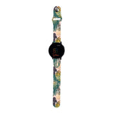 Personalized Palm Leopard 20mm Watch Band with Monogram for Samsung, Garmin and Others - hipave