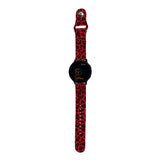 Personalized Red Leopard 20mm Watch Band with Name for Samsung, Garmin and Others - hipave