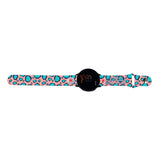 Personalized Medical Alert 20mm Watch Band for Samsung, Garmin and Others (Turquoise Leopard) - hipave