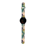 Personalized Palm Leopard 20mm Watch Band with Name for Samsung, Garmin and Others - hipave