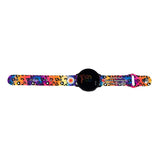 Personalized Medical Alert 20mm Watch Band for Samsung, Garmin and Others (Tie Dye Leopard) - hipave