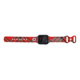 Personalized Medical Alert Apple Watch Band (Red Plaid Pattern) - hipave