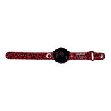 Personalized Medical Alert 20mm Watch Band for Samsung, Garmin and Others (Red Leopard) - hipave