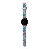 Personalized Turquoise Leopard 20mm Watch Band with Monogram for Samsung, Garmin and Others - hipave