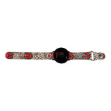 Personalized Medical Alert 20mm Watch Band for Samsung, Garmin and Others (Leopard + Roses) - hipave