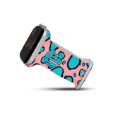 Personalized Turquoise Leopard Watch Band with Monogram for Apple Watch - hipave