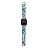 Personalized Turquoise Leopard Watch Band with Monogram for Apple Watch - hipave