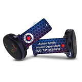 Personalized Medical Alert 20mm Watch Band for Samsung, Garmin and Others (M3 Pattern)