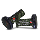 Personalized Medical Alert 20mm Watch Band for Samsung, Garmin and Others (M6 Pattern)