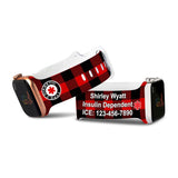 Personalized Medical Alert Apple Watch Band (Buffalo Plaid Pattern) - hipave