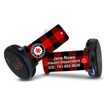 Personalized Medical Alert 20mm Watch Band for Samsung, Garmin and Others (Buffalo Plaid)