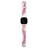 Personalized Baseball Watch Band for Fitbit Versa 1, 2, 3, Lite & Fitbit Sense - hipave