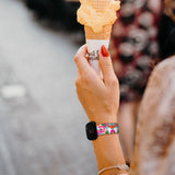 Personalized Boho Leopard Watch Band with Monogram for Fitbit Versa 3 & Fitbit Sense - hipave