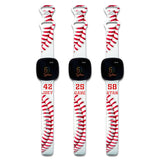 Personalized Baseball Watch Band for Fitbit Versa 1, 2, 3, Lite & Fitbit Sense - hipave