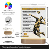 Custom LED Plaque with Volleyball Life Lessons | Thick Clear Acrylic - hipave