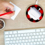 Personalized Buffalo Plaid Wireless Charger with Monogram - hipave