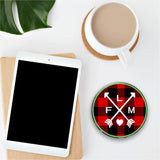 Personalized Buffalo Plaid Wireless Charger with Monogram - hipave