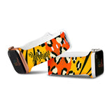 Personalized Yellow & Orange Leopard Watch Band with Name for Apple Watch