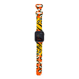 Personalized Yellow & Orange Leopard Watch Band with Monogram for Apple Watch - hipave