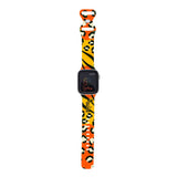 Personalized Yellow & Orange Leopard Watch Band with Name for Apple Watch - hipave