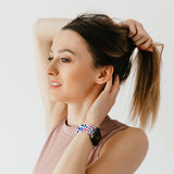 Personalized Spring Leopard Watch Band with Name for Apple Watch - hipave