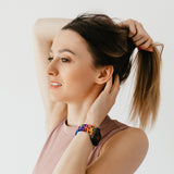 Personalized Tie Dye Leopard Watch Band with Name for Apple Watch - hipave